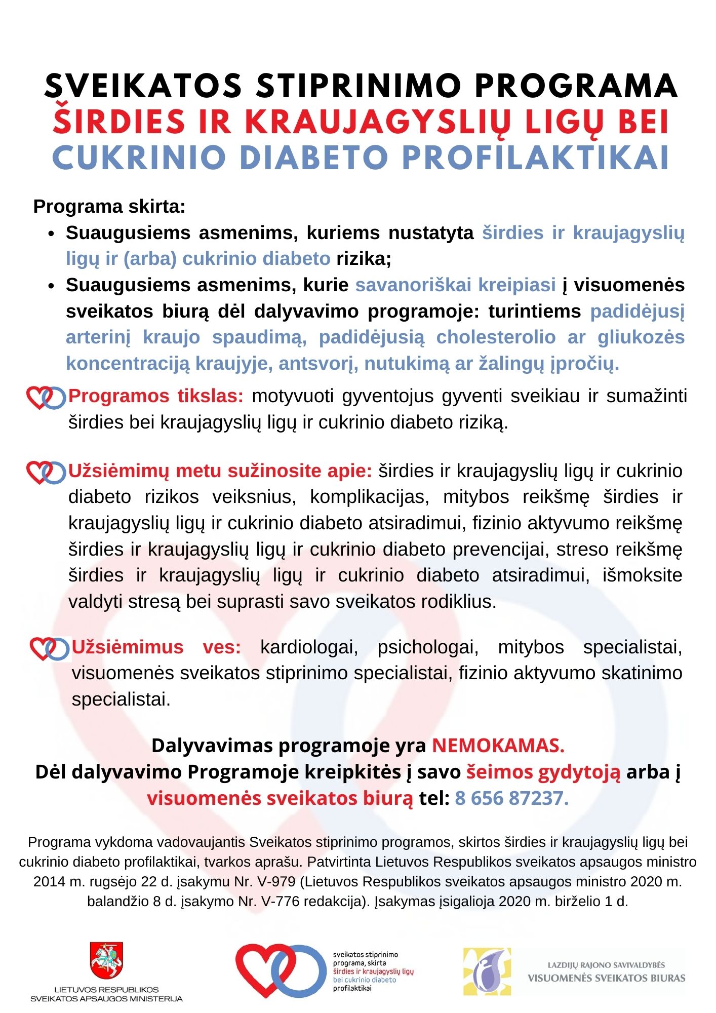 Sveikatos stiprinimo programa širdies ir kraujagyslių ligų bei cukrinio diabeto profilaktikai